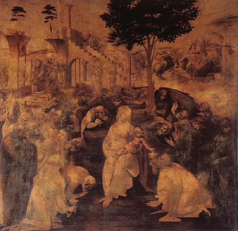 LEONARDO da Vinci The adoration of the Konige Norge oil painting art